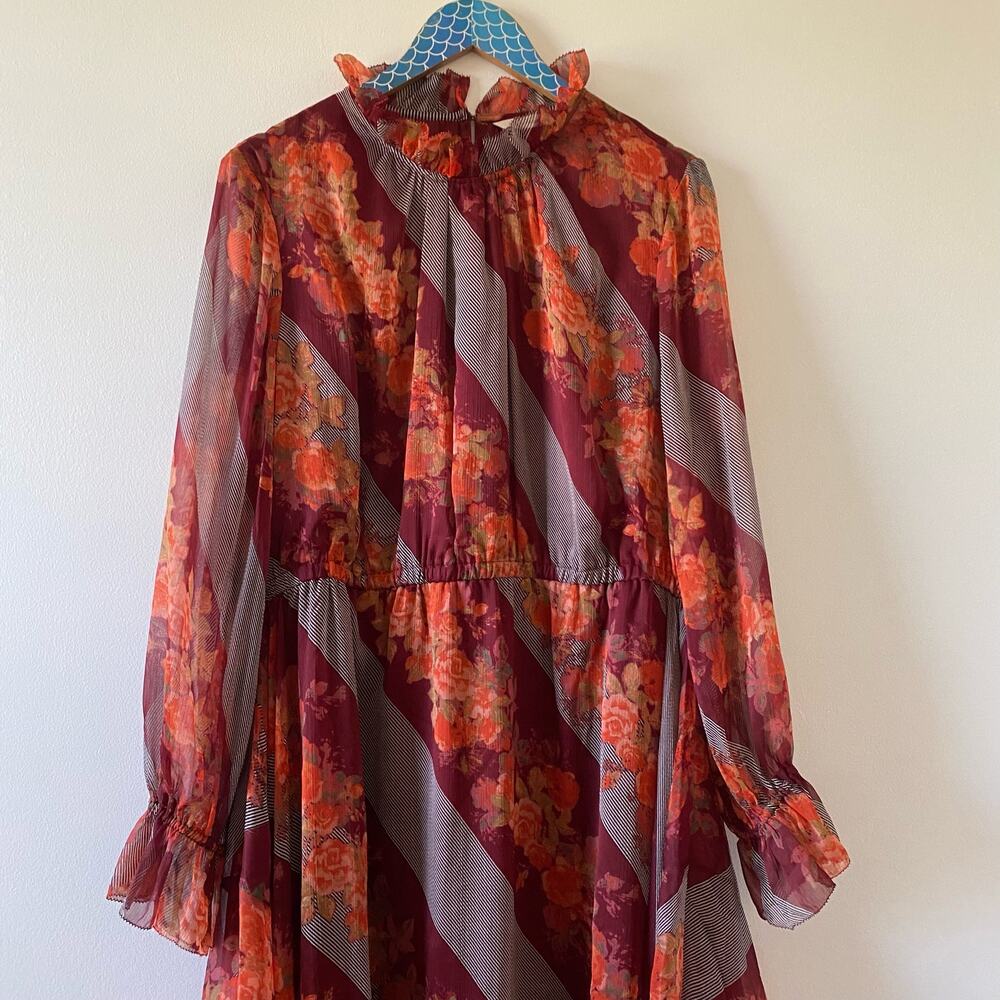SOFT SURROUNDINGS Woodland Manor Chiffon Midi Dress - Picture 3 of 9